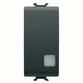 Korus - Illuminated 1-Module Double Pole Circuit Breaker Matte/Satin Black